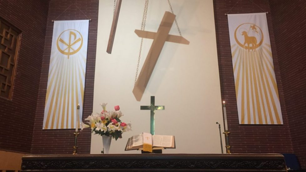 Easter Altar, Cross & Banners